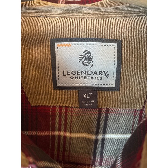 Legendary Whitetails Red Shadow Plaid‎ Flannel Shirt Medium Excellent Condition - Picture 4 of 8